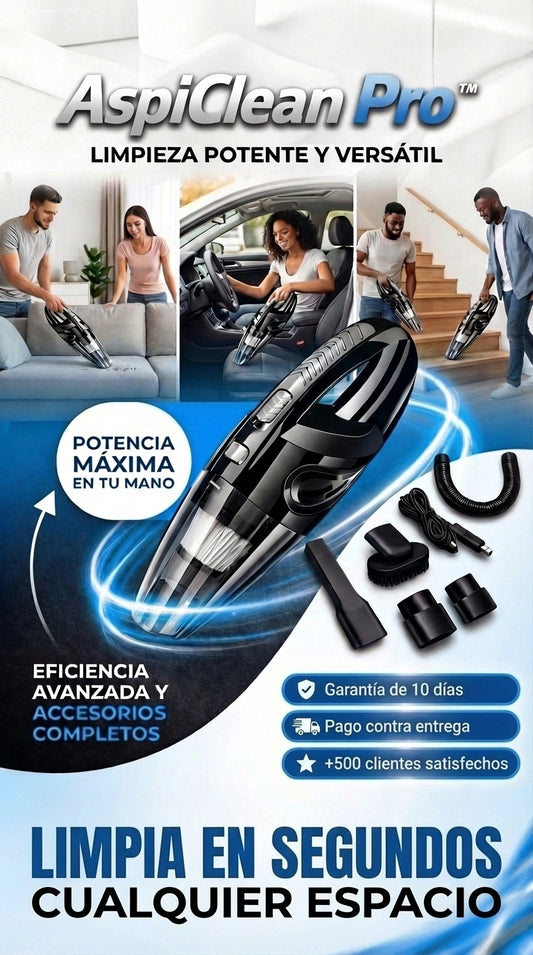 Esta es la Forma Más Fácil de Limpiar tu Carro y tu Casa AspiClean Pro